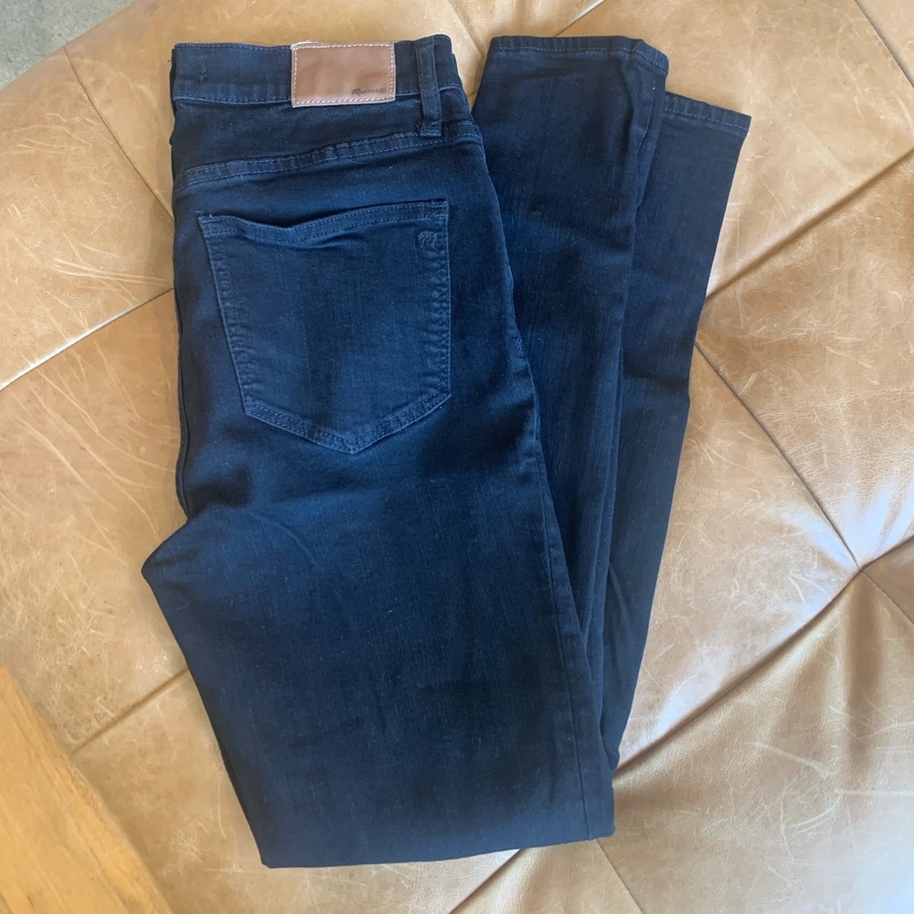 Black madewell roadtripper skinny jeans, size 29